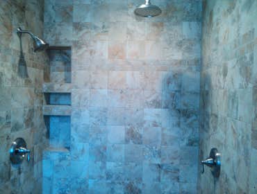 Bath Remodel Dual Shower with Rain Head