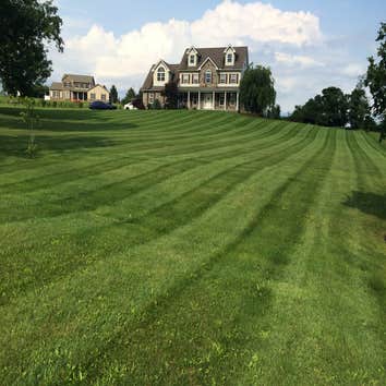 Lawn striped to home