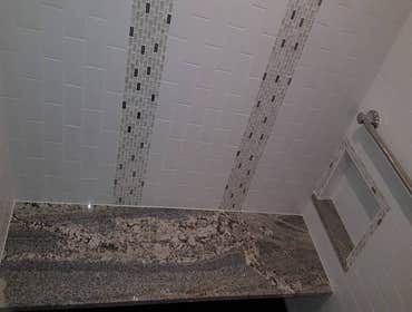 Bench in a walk-in shower