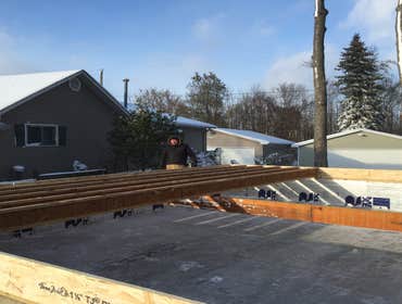 Framing bedroom/bathroom addit
