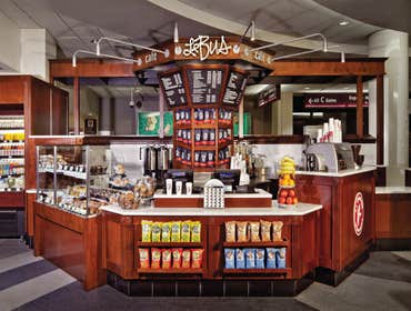 LeBus Cafe This small kiosk space at the Philadelphia International Airport packed a lot of punch into a very tight space. LeBus features fresh pastri