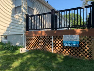 Photos by Wild Atlantic Home Design #3 construct new 12' x 20' deck off of back of house according to architectural plan. finish with composite decking