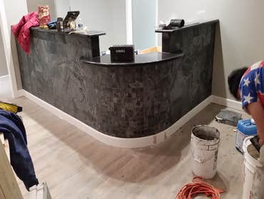 Reception desk at entrance