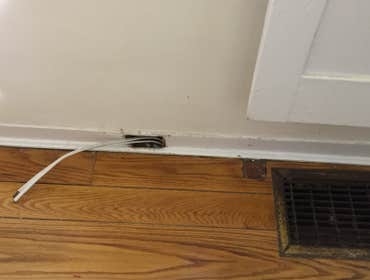 Baseboard outlet rewire