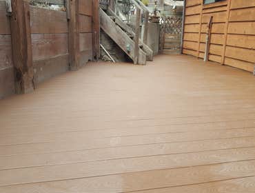 Deck Takeover Client called for help finishing his deck project. A strange sub structure was found under the old deck boards he pulled up himself. Ja