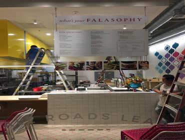 Falasophy – Irvine Spectrum Center Comprehensive restaurant Tenant Improvement (TI) buildout for Falasophy’s flagship location at the Irvine Spectrum C