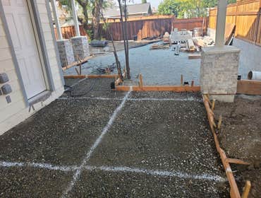 Photos by Silva Engineering Construction #1 Demo, excavate, rock, form, and pour walkway, driveway , and driveway approach for client.