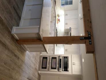 Raised panel white cabinets