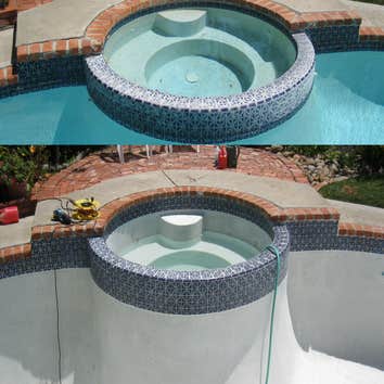 Tile cleaning before & after