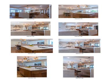 Photos by Panczak Construction #3 House Remodel with structural engineering to kitchen to remove 2 posts. Cabinetry is Mahogany with waterfall slabs.