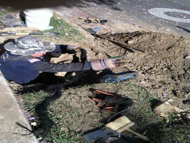 sewer line replacement trench less sewer pipe replacement, pipe bursting 4" main sewer