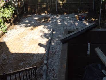 Photos by Kaba Ks Corp #2 Backyard new concerete and cut tree and make new fence