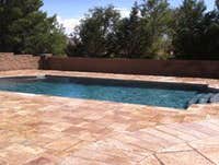 Pool with Travertine decking
