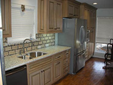 Project photos from Fwd Builders Kitchen Remodel, recycled glass countertops