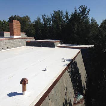 Flat Roof TPO with Copper
