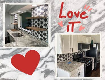 Photos by A Plus Home Improvements #5 floating shelves and back splash