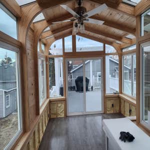 Custom 4 season addition/sunroom. In the works, not complete. Will be soon!