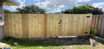 Wood and Vinyl Fence