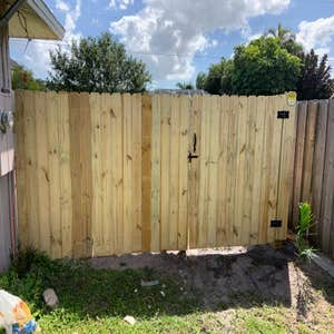 Wood and Vinyl Fence