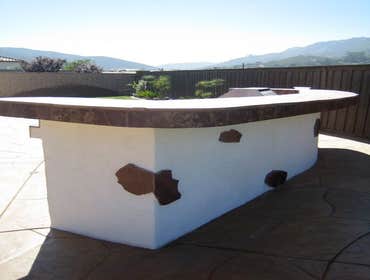 Big Build Construction BBQ and Stamped Concrete