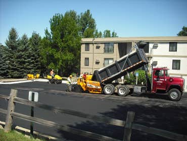 Valley Blacktopping, Inc. Project Paving a Parking Lot.