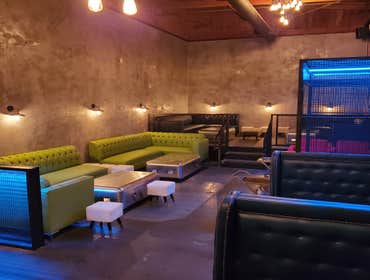 Bar & Lounge Design & Build: 13 Play Lounge, Los Angeles Bar & Lounge design-build. Modern lounge and bar with two distinct zones. The front lounge off