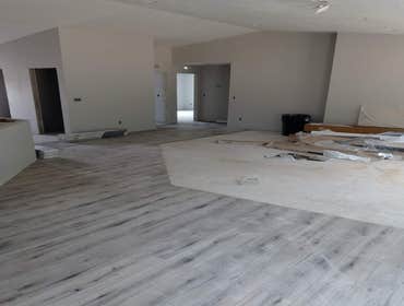 Interior Finish Trim Carpentry kitchen and bathroom cabinets installation, laminate flooring installation, interior doors installation, interior window