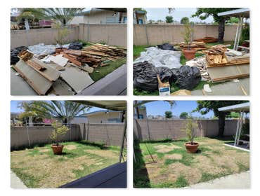 Post Construction clean-up Huntington Beach before/after