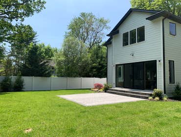 Vinyl fence installation in NJ by Tico Fence LLC #1 Installation of ~300 feet of 6x8 vinyl