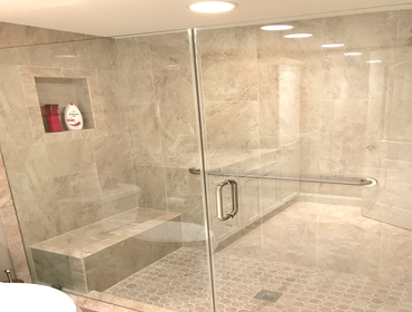 Bathroom Remodeling by Beach Remodeling HHI Bathroom remodel in Sea Pines with custom showers, tile, vanities, fixtures, lighting by Beach Remodeling H