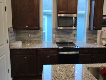Photos by Prosper by Design LLC #3 12×4 Glass tile backsplash