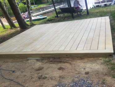 Platform deck Built 14x14 decking platform