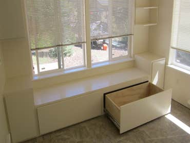 window seat cabinets
