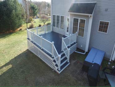 Deck remodeling - Hope RI Deck remodeling using Trex and PVC boards in Hope RI