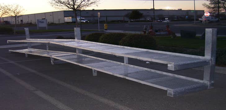 Hose rack Stainless steel hose rack made for the local fire department