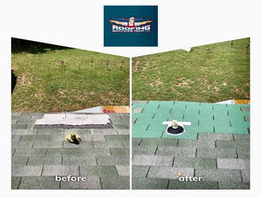 Small roof repair. Residential job in San Antonio.