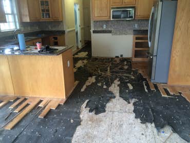 old flooring demo