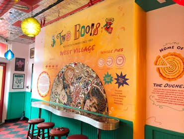 Two Boots Pizza Interior renovation of commercial space. Design, Architecture and Construction by RDDNY