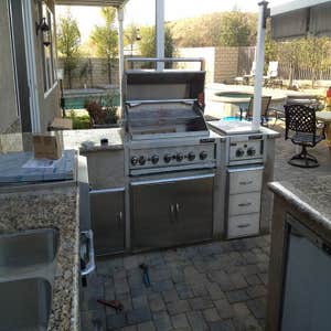 BBQ station Outdoor BBQ / Kitchen station from sketch to finish.
