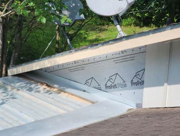 ProFelt Applied to Siding on Residential Roof