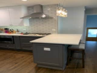Photos by Es Carpentry Inc #1 Basement and first Floor complete gut and Remodel