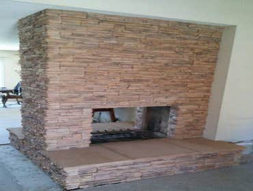 Photos by Duane Serna Tile #23 Stone veneer fireplace with hearthstones