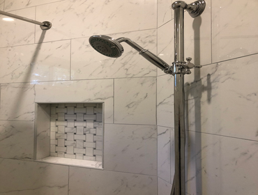 Bathroom Remodeling by Beach Remodeling HHI Bathroom remodel in Sea Pines with custom showers, tile, vanities, fixtures, lighting by Beach Remodeling H