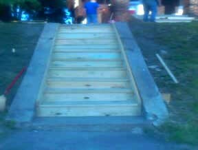 R A Miller Painting And General Contracting Project replaced steps. took out old steps and rebuilt new ones