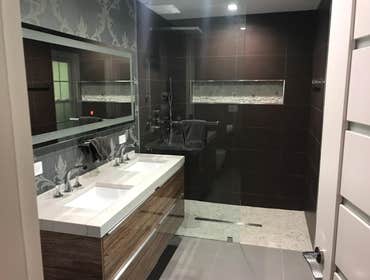Granite Marble Quartz, 2017 This is our favorite work with exotic stone. Its has been made from granite 204″ long and 36″ wide. Labor and material cost