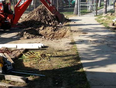repaired waste line