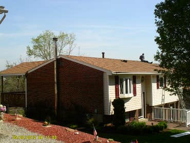 This is a panoramic display of a variety of photos from numerous jobs. We are showing everything from a flat membrane roof to box gutter and chimney re
