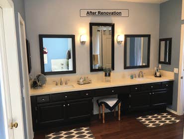 Bathroom AFTER renovation.