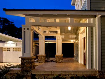 Photos by Robert A. Harris Architect #1 This custom home on Lake Maitland was designed as a "barefoot" house, one that could allow a casual lifestyle.
