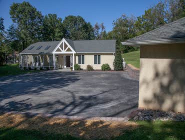Front entry, Detached Garage, and Interior Design This project was a renovation of an existing home. We demo'd the existing front entry condition and c